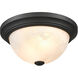 Whitton 2 Light 11 inch Matte Black Flush Mount Ceiling Light